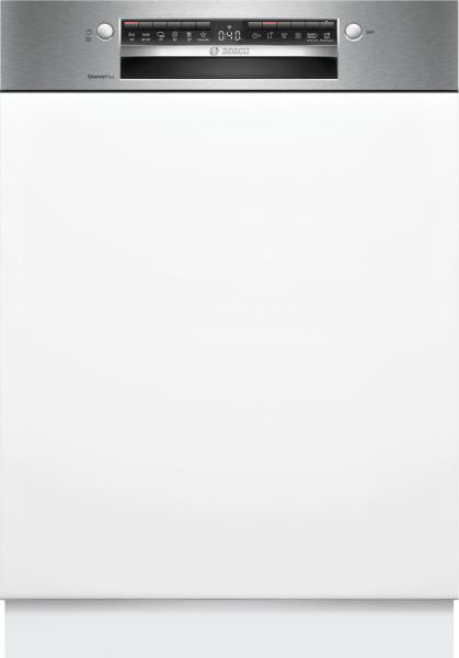 Bosch SMI4HBS19E - Serie 4, Teilintegrierter Geschirrspüler, Gebürsteter Stahl, 60 cm